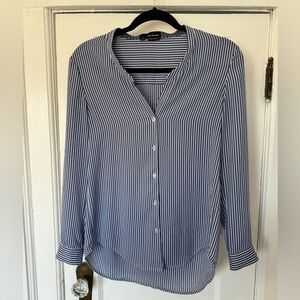 The Kooples Blue and White Striped Blouse